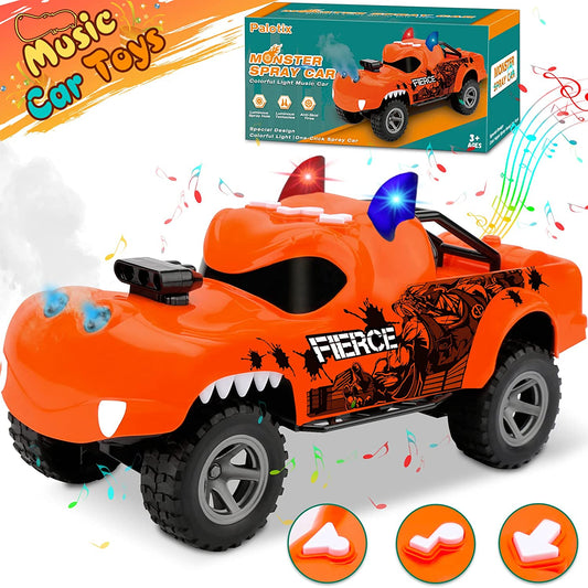 Kids Toys Truck Cars Toys for 3 Year Old Boys Hippo Monster Trucks Toddler Toys Age 2-4 Spray Music Light Boy Toys Christmas Stocking Stuffers Birthday Gifts for Kids 2 3 4 5 6 7 Year Old Boys Girls