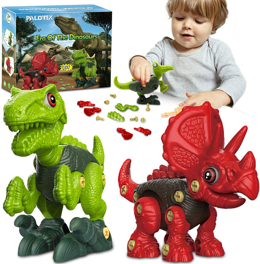 Dinosaur Toys Boys Take Apart - 3 Year Old Boys Girls Building Construction STEM Educational Toddler Toys Play Kit for Kids Dinosaur Toys for Kids 3-5 Birthday Easter Age 3 4 5 6 7 8