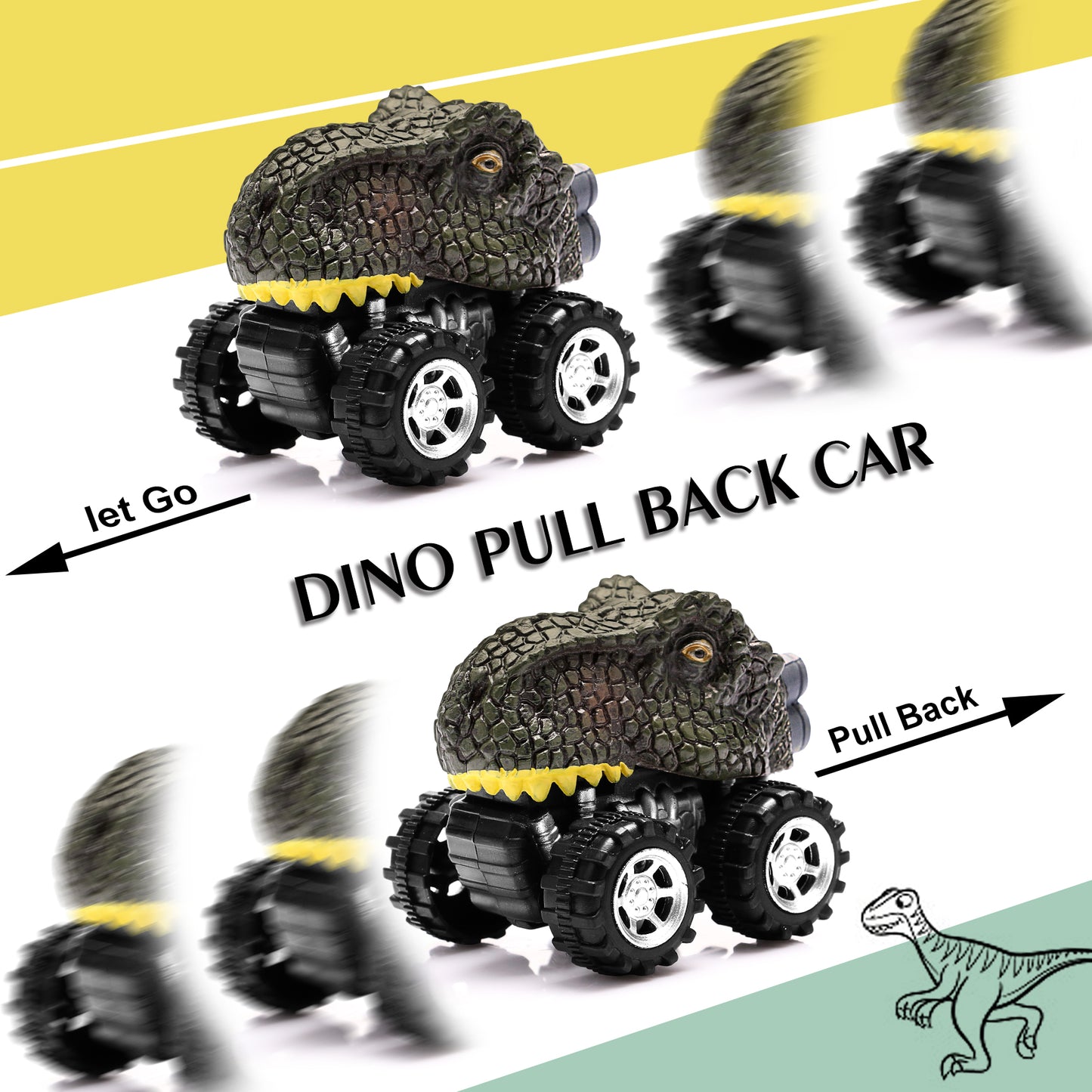 Dinosaur Toys for 3 Year Old Boys, Pull Back Dinosaur Toys for 5 Year Old Boy 6 Pack Set Car Toys for 4 Year Old Boys Christmas Birthday Gifts for Kids 1 2 3 4 5 6 Year Old Boys Girls