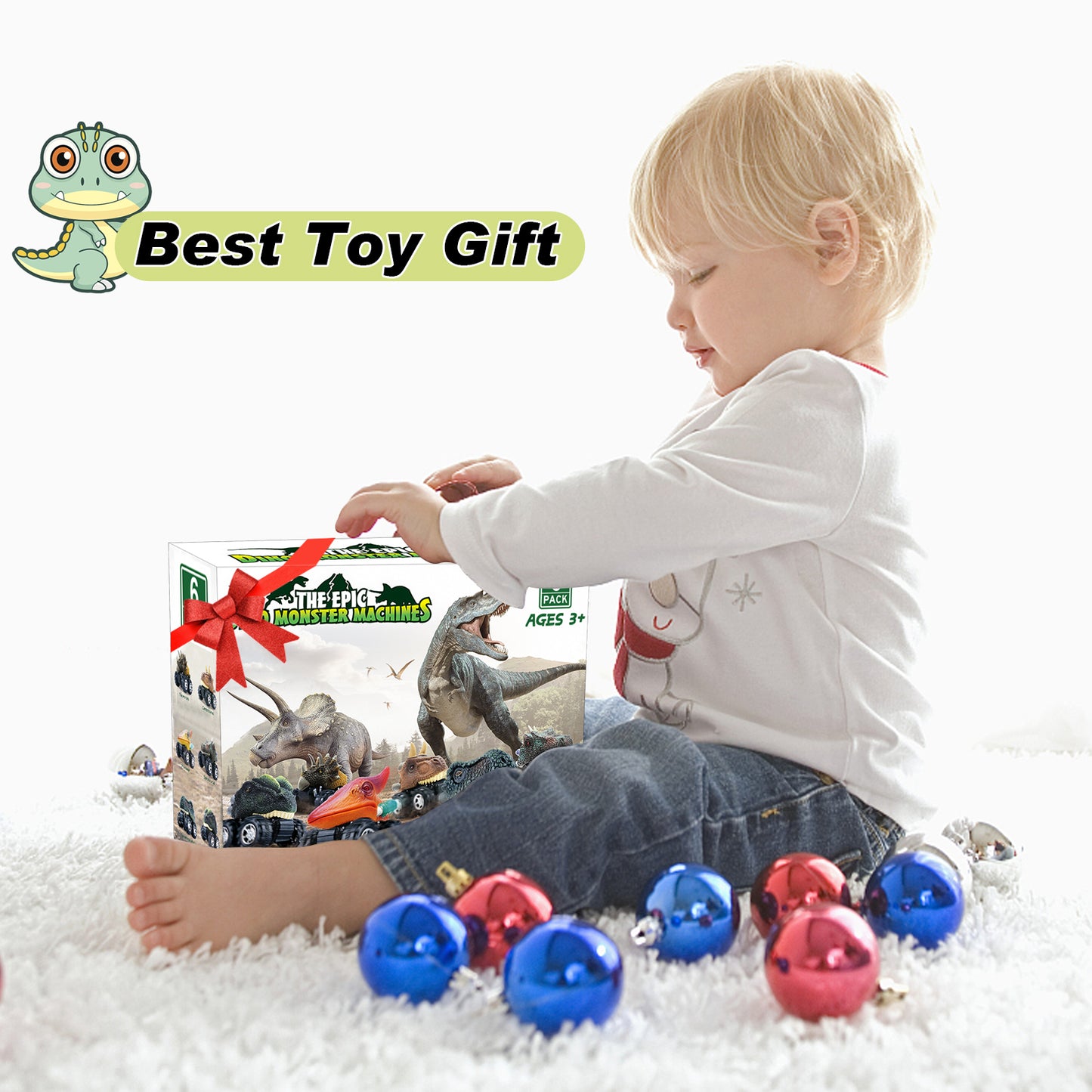 Dinosaur Toys for 3 Year Old Boys, Pull Back Dinosaur Toys for 5 Year Old Boy 6 Pack Set Car Toys for 4 Year Old Boys Christmas Birthday Gifts for Kids 1 2 3 4 5 6 Year Old Boys Girls